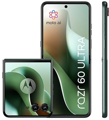 Motorola razr 60 Ultra 16, 512 Go, Smartphone debloqué, écran 4, Appareil Photo 50 MP avec IA, Batterie 4700 mAh, Scarab(Vert foncé), Coque de Protection et câble USB C Inclus