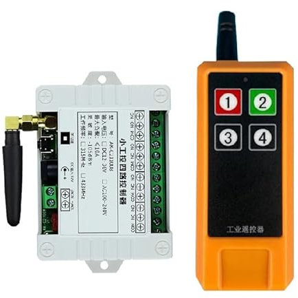 Sector industrial dc12v 24v 36v 4ch RF interruptor de control remoto inalámbrico receptor radio con mando a distancia de larga distancia 10~200m (1RF)