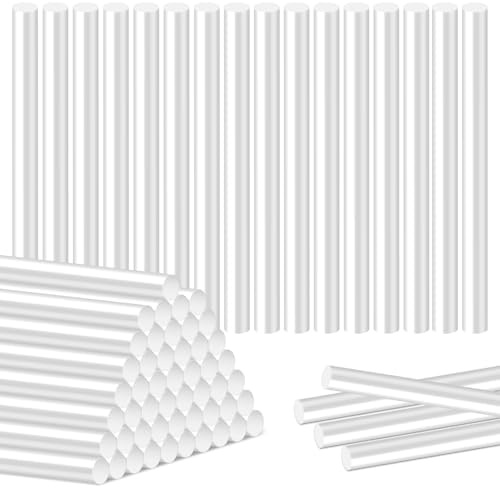 Ainiv 50 Bâtons de Colle 11x200 mm, Bâtons Transparents Universels pour Pistolet à Colle Chaude, Séchage Rapide, pour Bricolage, Artisanat, Loisirs Créatifs, Décoration de Noël