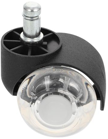 BCOATH Ruota per Mobili da Doppia Rotella Trasparente in PU Resistente e Silenziosa Ruote Girevoli per Sedie Ufficio Parquet e Mobili con Elevata Capacità di Carico