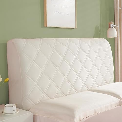 Copritestiera Letto Copertura/Copri Testata Letto Matrimoniale/Singolo Imbottito Fodera Elastica Protezione, Coprire Antipolvere in Cotone Cover Addensare AntiGraffio Cuscino(A,190cm(75inch))