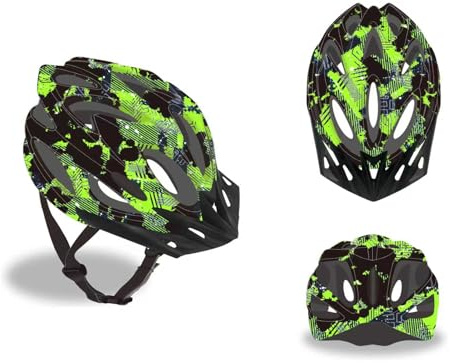 LustLocke Casco de bicicleta infantil, ajustable, para niños y niñas de 5 a 15 años, casco multideporte para niños (50 – 55 cm), casco de seguridad para bicicleta, scooter, patinaje (verde nuevo)