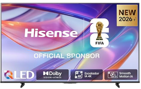 Hisense 65E7S - Hi-QLED Smart TV 65 Pulgadas, Hi-QLED Color, Dolby Vision.Atmos, Escalador IA 4K, Smooth Motion IA, Modo Juego Plus, Dolby Vision IQ, HDR10+Adaptive