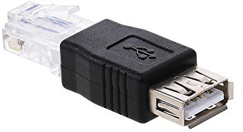 Akozon Akozon Adaptador Ethernet USB a RJ45 - Conector USB 2.0 Hembra a RJ45 Macho para Módem ADSL y Redes de Enrutador