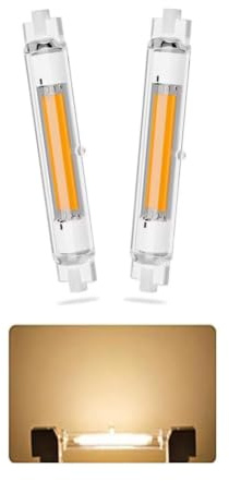 AEPOYU R7s LED Bulb 78mm Dimmable - Warm White 3000K 1000LM Flicker-Free | 15W Equivalent 150W Halogen Bulbs - R7s LED Bulb 360° Light Angle, Energy Saving Floodlight, 2 Pack [Energy Class F]