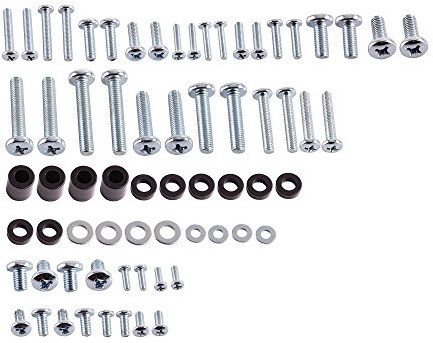 Part King Universal TV Mounting Hardware Kit VESA Bolt Screw Washer Spacer Kit for TV Wall Ceiling Bracket Mounts M4 M5 M6 M8