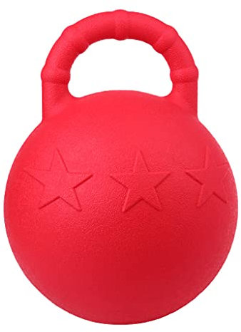 Sharplace Pferdespielzeug Ball Spielball mit Griff, Apfel, Spielzeug