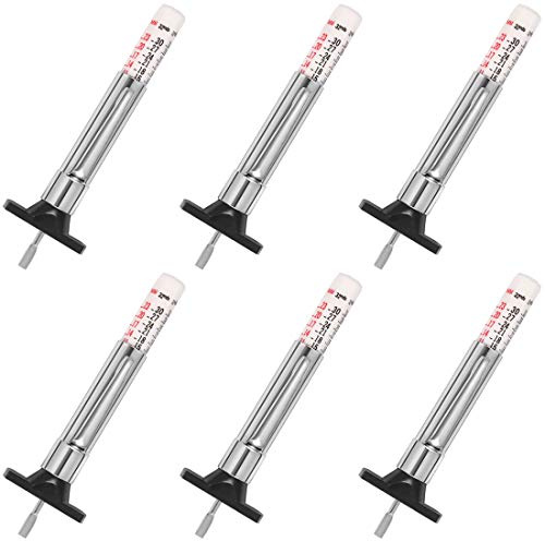 PROND Tire Tread Depth Gauge, Tread Depth Gauge, Tire Gauges, Color Coded Tire Depth Gauge, Tire Tread Gauge, Tire Tread Depth Accurate Measurement Tools (White Type - 6PCS)