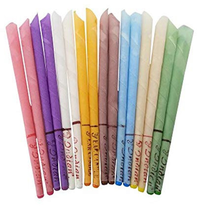 8 x Organic Ear Candles All Natural Beeswax Candling Cones 8 Pieces, Natural Beeswax Candle Lower Smoke Cones