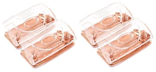 DOITOOL 4 Pz Perforatore Pinza Perforatrice Pinze a Foro Tondo Forme Di Punch Artigianali Pugno Artigianale Pugno Di Carta Desktop Piccolo Foro Glassato Lega Di Alluminio Ufficio Cartella