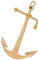 NKlaus Ancora nautico a bastone con grillo in ottone 24x20cm Decorazione nautico 14965