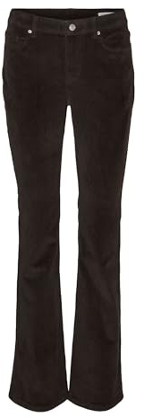 VERO MODA Vmflash Mr Flared Corduroy Pants Jeans Svasati, Torta al Cioccolato, 28W x 32L Donna