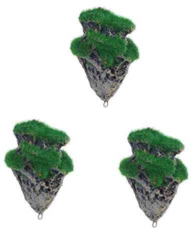 BESPORTBLE 3stücke Schwimmendes Kunststein Ornament Für Fischbecken Aquarien Dekoration Mit Pumice Und Moos s Für Kreative Aquascaping Gestaltungen
