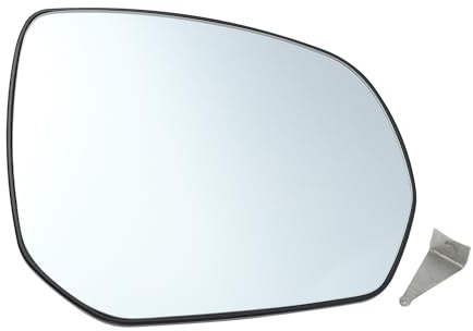 A ABSOPRO Vetro specchietto retrovisore destro per Citroen C3 Picasso 09-18 | Bianco, Vero Vetro, 18 cm, OE:8151JT/8153G7, Con Piastra, Regolazione Elettrica, Per Citroen C4 Grand Picasso 06-12