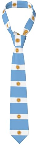 zerosevenee Corbata tejida con diseño de bandera de Canadá y bandera china para hombre, diseño delgado, corbata tejida para boda, formal, regalo para novio, Bandera argentina, Taille unique