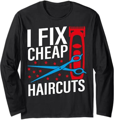 Lustige Friseurschere für Friseure Langarmshirt