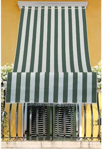 Briconess.com Tenda da Sole 140x300 cm a Caduta in Poliestere da Balcone ombreggiante - Grigia