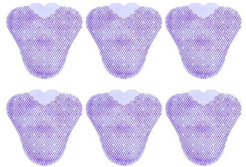 sourcing map Urinal Screen Deodorizer, 6Pcs - Anti-Splash Spiked Urinal Scent Pads for 30 Days, Urinal Cakes Deodorizer for Public Domestic Men Bathrooms (Purple)