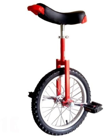 CFDZCP Einrad Erwachsene Radtrainer-Einrad, 16/18/20/24-Zoll-Rad-Einrad for Kinder/Jungen/Mädchen/Studenten, Outdoor-Fahrrad-Heimtrainer, Verstellbare Sitzhöhe, Bestes Geburtstagsgeschenk(Red,18)