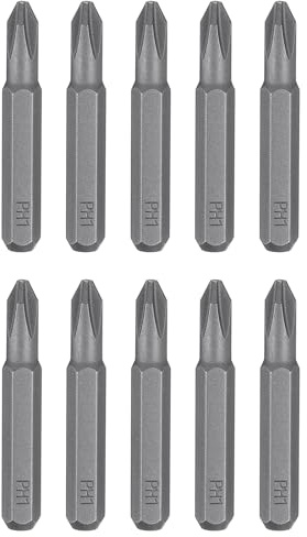 QUARKZMAN 10pcs PH1 Embout de Tournevis Cruciforme 5/32 Tige Hexagonale 28mm Longueur Acier S2 Magnétique Tête Phillips pour Tournevis Manuels Électriques Réparation de Précision