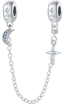 CYMYSS Charms Anhänger 925 Sterling Silber Bead Charms für Damen Charm Stopper Sicherheitskette Armband für europäische Armbänder und Halsketten