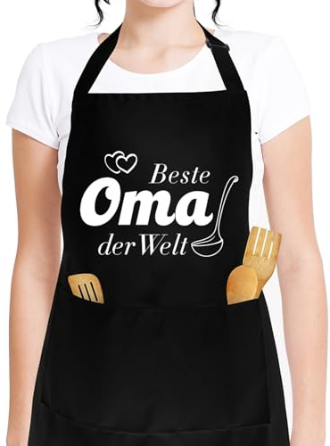 QONCV Geschenk für Oma Weihnachten, Geschenke für Großeltern, Beste Oma Geschenke Kochschürze Muttertagsgeschenke Ostergeschenk Weihnachtsgeschenke Geburtstagsgeschenk Geschenk Damen Geschenkideen