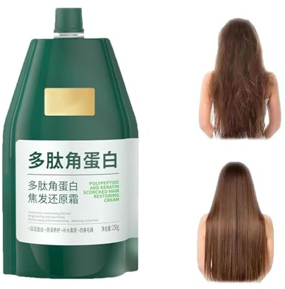 Crème capillaire lissante hydratante à la kératine Polypeptide, Masque capillaire à la kératine, pour cheveux secs et abîmés