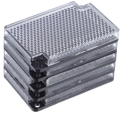 Homoyoyo Réflecteur Carré Rétroréfléchissant pour Capteur Photoélectrique, 5pcs, Matériau Abs et Acrylique, Solide et Facile à Installer, Adapté pour Véhicules et Circulation Routière
