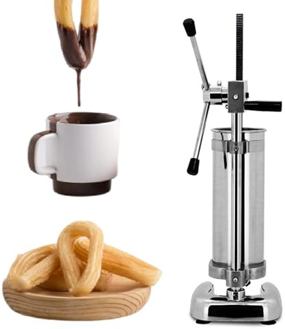 Kommerzielle Manuelle Spanische Donut-Churro-Maker-Maschine, Manueller Churro-Makermit 5 Arten von Formen, für Restaurants und Bäckereien,2L