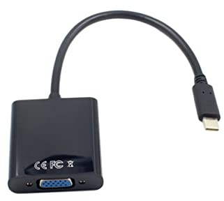 OFFIGAM Câble Convertisseur Type-c vers Vga 1080p Full HD pour Ordinateur Portable, Adaptateur USB-c vers Vga Noir, Connexion Stable, Compatible Écran Projecteur TV