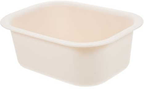 Tragbares Babywasserbecken aus Pp in Beige für Wickeltisch | Leicht, Wiederverwendbar, Formstabil und Bruchsicher, Passende Schale zum Waschen des Babys