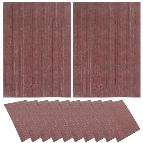 CORHAD 12 para Casa de Muñecas, 12 Unidades, Papel Tapiz Decorativo Extraíble, Adecuado para Decoración y Proyectos DIY en Miniatura