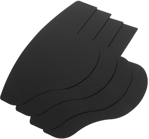 Amosfun 4pcs Beard Shaping Tool and Hairline Guide Template for Men Black Hairline Enhancing Cards for Beard Fiber Spray Application