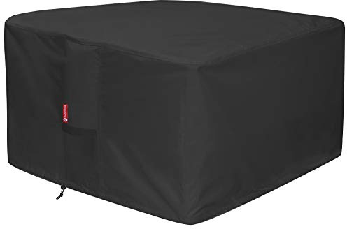 SheeChung Housse carrée pour foyer à gaz – Tissu robuste avec revêtement en PVC, 100 % imperméable, convient pour table de foyer de 83,8 cm, 86,4 cm, 88,9 cm, 91,4 cm (L x l x H)