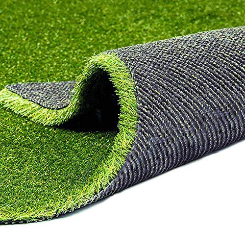 Fas Home - Tappeto erboso artificiale in erba sintetica, 2 x 12 m, altezza del pelo 2 cm, con fori di drenaggio per interni ed esterni, in finta erba per animali domestici, giardino, balcone