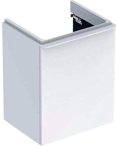 Geberit Mobile lavabo per lavamani Smyle Square, 500363, 492x617x406mm, con 1 sportello, Apertura a Destra, colorazione: Laccato Lucido Bianco - 500.363.00.1