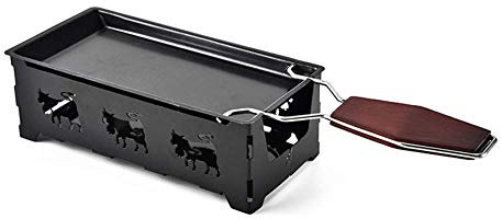 Venus valink Milk Cheese Portable Non-Stick Metal Cheese Raclette Oven Grill Plate Rotaster Baking Tray Stove Set Kitchen Baking Tool, Cheese Plate Set Cheese Tray Bakeware Pan