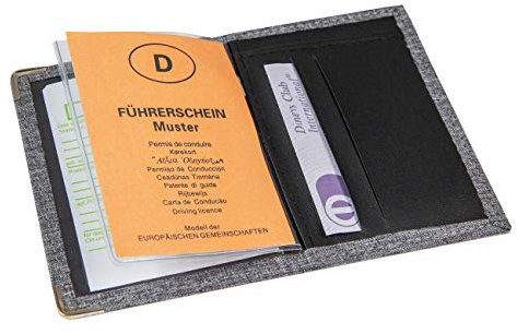 Ausweisetui RFID - Kreditkartenetui Kartenetui Ausweishülle Scheckkartenhülle EC Scheckkarte Visitenkarte KFZ-Scheinetui KFZ Ausweis Leder Braun Schwarz Damen Herren Sichtfenster (Variante 1)