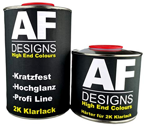 Alex Flittner Designs 2K Klarlack 1,5 l Set mit Härter Autolack kratzfest | 2K Klarlack Set bestehen aus 1 l Klarlack und 500 ml Härter