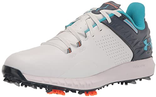 Under Armour Zapatillas de Golf para Hombre UA HOVR Drive 2 Wide (E), Moldeado TPU, 103 White Downpour Gray Blue Surf, 44 EU