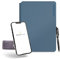 Rocketbook PRO 2.0 Wiederverwendbares Digitales Notizbuch A4 Stahlblau Elektronischer Notizblock mit 20 Blatt Liniert und mit Punktraster, Hardcover Veganes Leder mit inkl. Pilot Frixion Stift