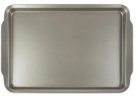 GALILEO 5902792 Cuisine Chef Antihaft-Backblech aus Karbonstahl, Silber, 46 cm x 30 cm x 3 cm