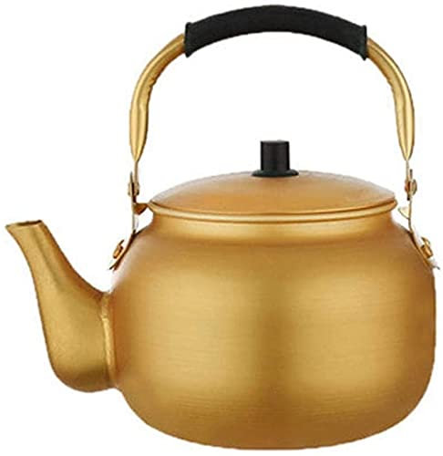 OSCCAR Teapot 1L/2L/3L Yellow Aluminum Teapot Lightly Boil Water Rice Kettle Warm Jug-3.0L