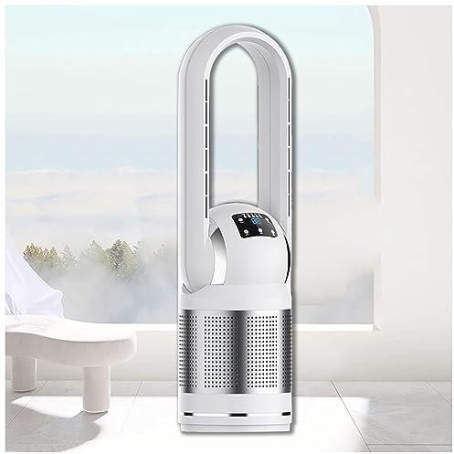 JUNZAI Ventilador de torre Con Control Remoto Pantalla Led Ventilador de torre Silencioso 3 Modos 8 Velocidades Ventilador Silencioso Bajo Consumo Oscilación 80° Temporizador 8H