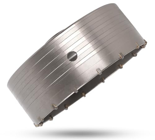 Sollar Sega a tazza per calcestruzzo da 6,3 pollici con asta di collegamento con gambo da 160 mm, sega a tazza in carburo di tungsteno, sega a tazza per cemento e mattoni in calcestruzzo