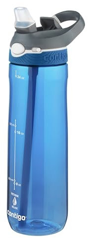 Contigo Ashland Autospout Bottiglia acqua con cannuccia, 720 ml senza BPA, Borraccia sportiva a prova di perdite, Ottima per la scuola, la palestra, la bicicletta