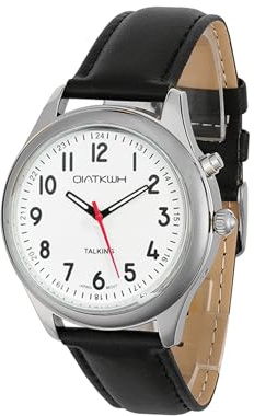 QIATKWH Español Reloj de Voz para Ciegos, discapacitados visuales o Ancianos