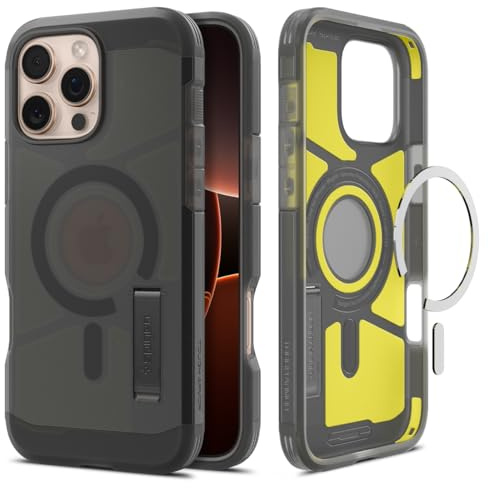 Spigen Tough Armor (AI) MagFit Case for iPhone 16 Pro Max, Compatible with MagSafe Accessories - Frost Black