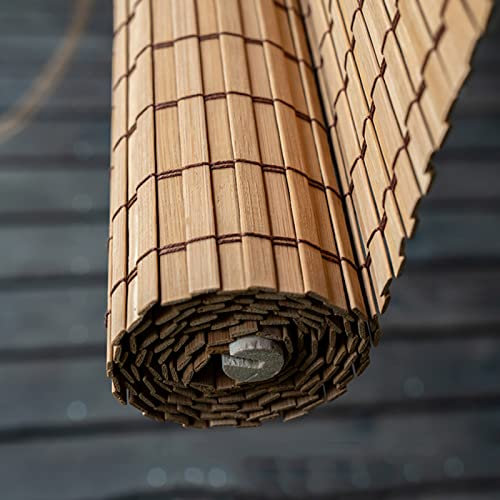 Retro-Rollos, Bambusvorhang mit Lifter, Lichtfilternde Jalousien, Trennvorhang, Breite 50-150 cm, Raffrollos, staubdicht, pflegeleicht, 100 x 220 cm