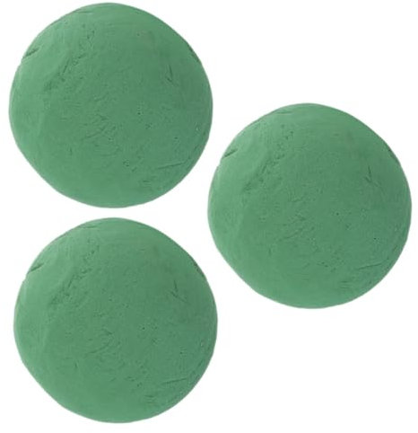 Sewroro 3 Stück Steckschaum für Blumengestecke Blumensteckmasse Rund Steckschwamm für Frischblumen Blumensteckschaum Floristenschaumstoffzubehör für Feiern Hochzeit und Geburtstag